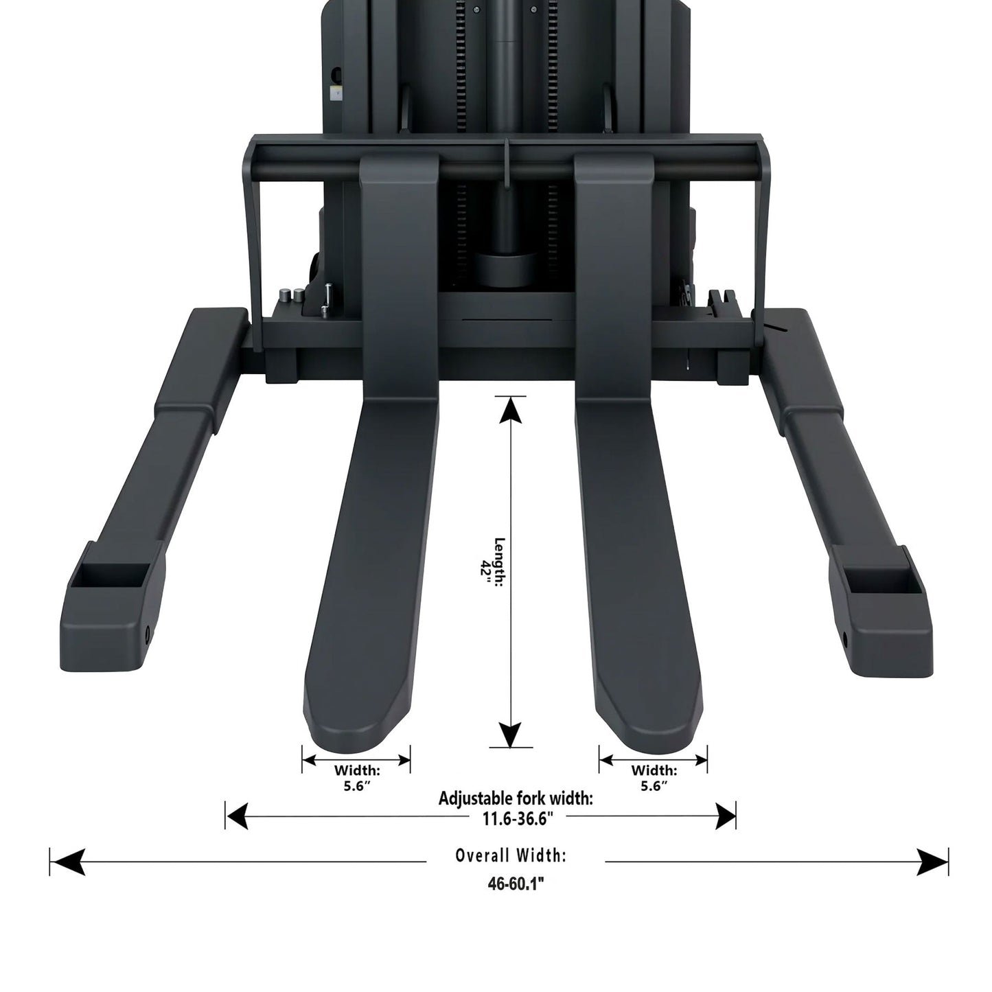 Semi-Electric Stacker A-3012 | 3300lb Capacity | 118in Lift
