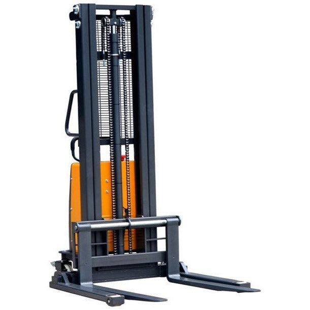EKKO EA15D Semi-Electric Straddle Stacker 3300lbs. Cap., 138" Height - GoLift Equipment Sales
