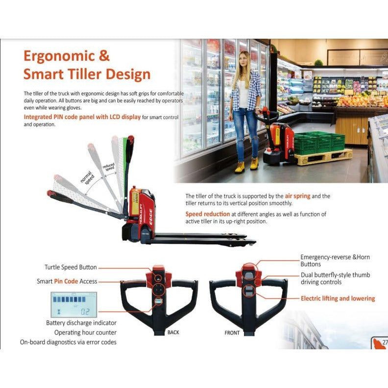The “EDGE” PTE15N (PTE33N) LITHIUM-POWERED ELECTRIC PALLET TRUCK - GoLift Equipment Sales