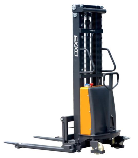 Semi-electric pallet stacker