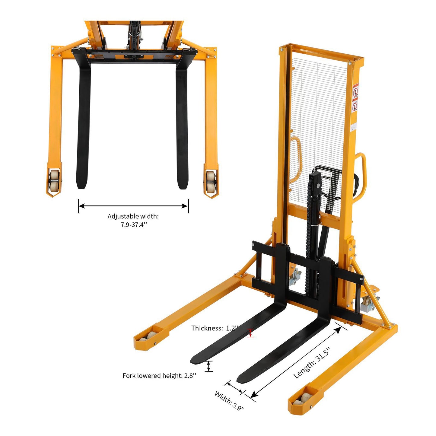 Manual Stacker A-3005 | 2200lb Capacity | 63in Lift