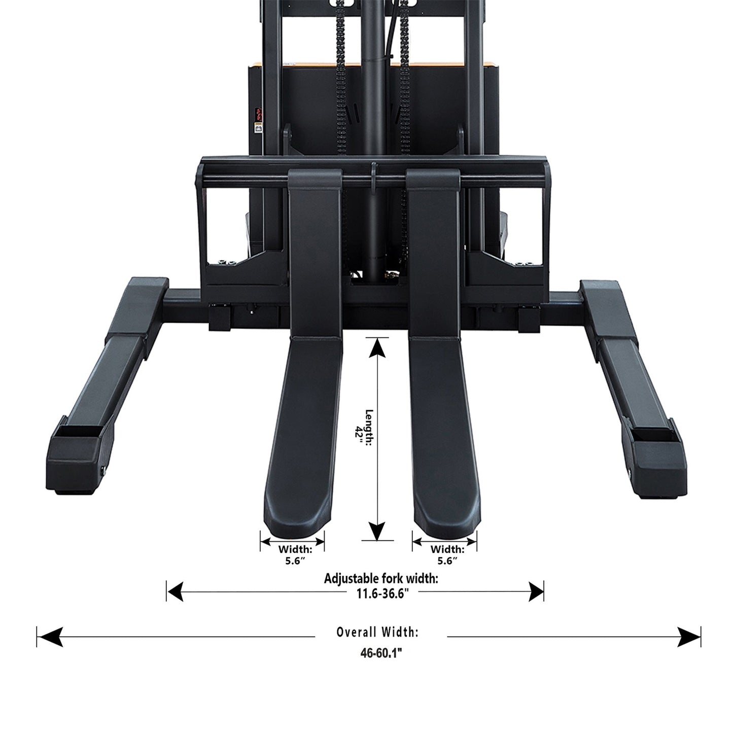 Semi-Electric Stacker A-3011 | 3300lb Capacity | 98in Lift