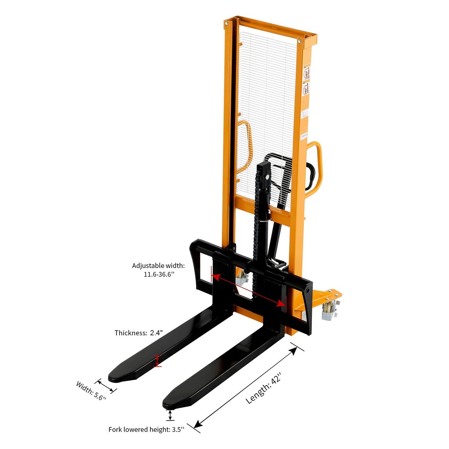 Manual Stacker A-3003 | 2200lb Capacity | 63in Lift