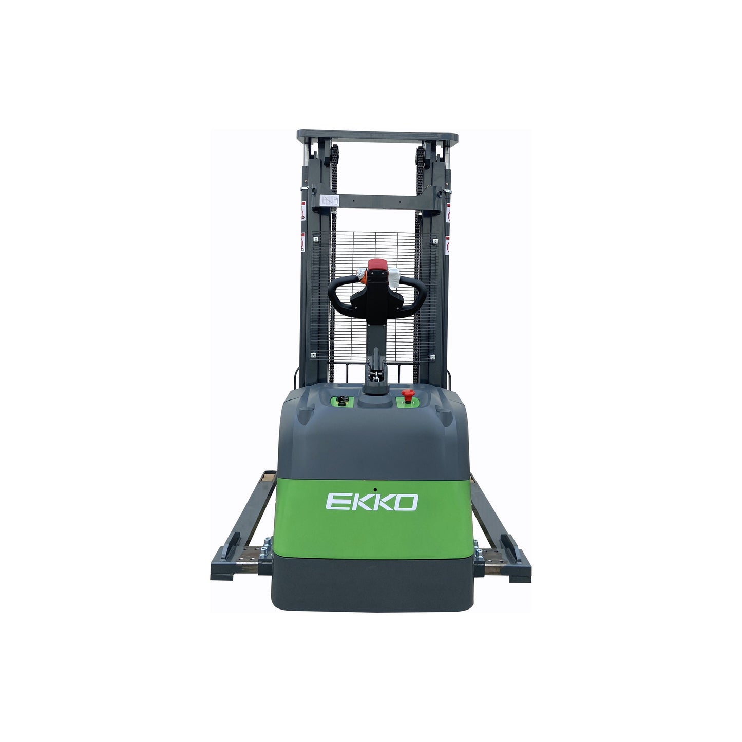 Coming Soon! EKKO EB18C Full Powered Straddle Stacker 4000 lbs capacity - GoLift Equipment Sales