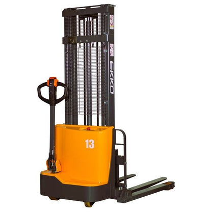 EKKO EB13C Full Powered Straddle Stacker 2800 lb Capacity - GoLift Equipment Sales
