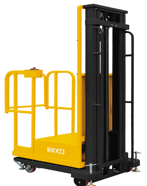 EKKO EOPS20 - 157 Semi - Electric Order Picker 440lbs. Cap., 157" Lift - GoLift Equipment Sales