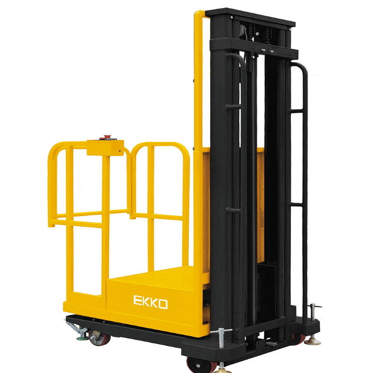 EKKO EOPS20 - 157 Semi - Electric Order Picker 440lbs. Cap., 157" Lift - GoLift Equipment Sales