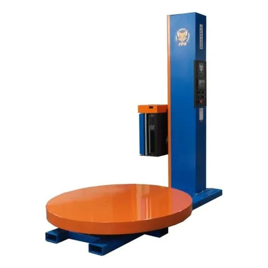 Fox FPS 400H – semi-automatic high-profile turntable pallet wrapper on casters – 5,000 lb capacity
