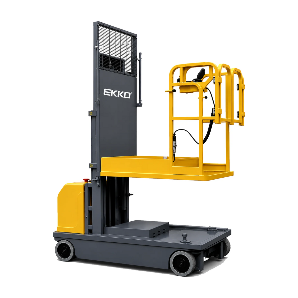 EKKO EOPF30 full-electric order picker, 660 lb capacity - GoLift Equipment Sales