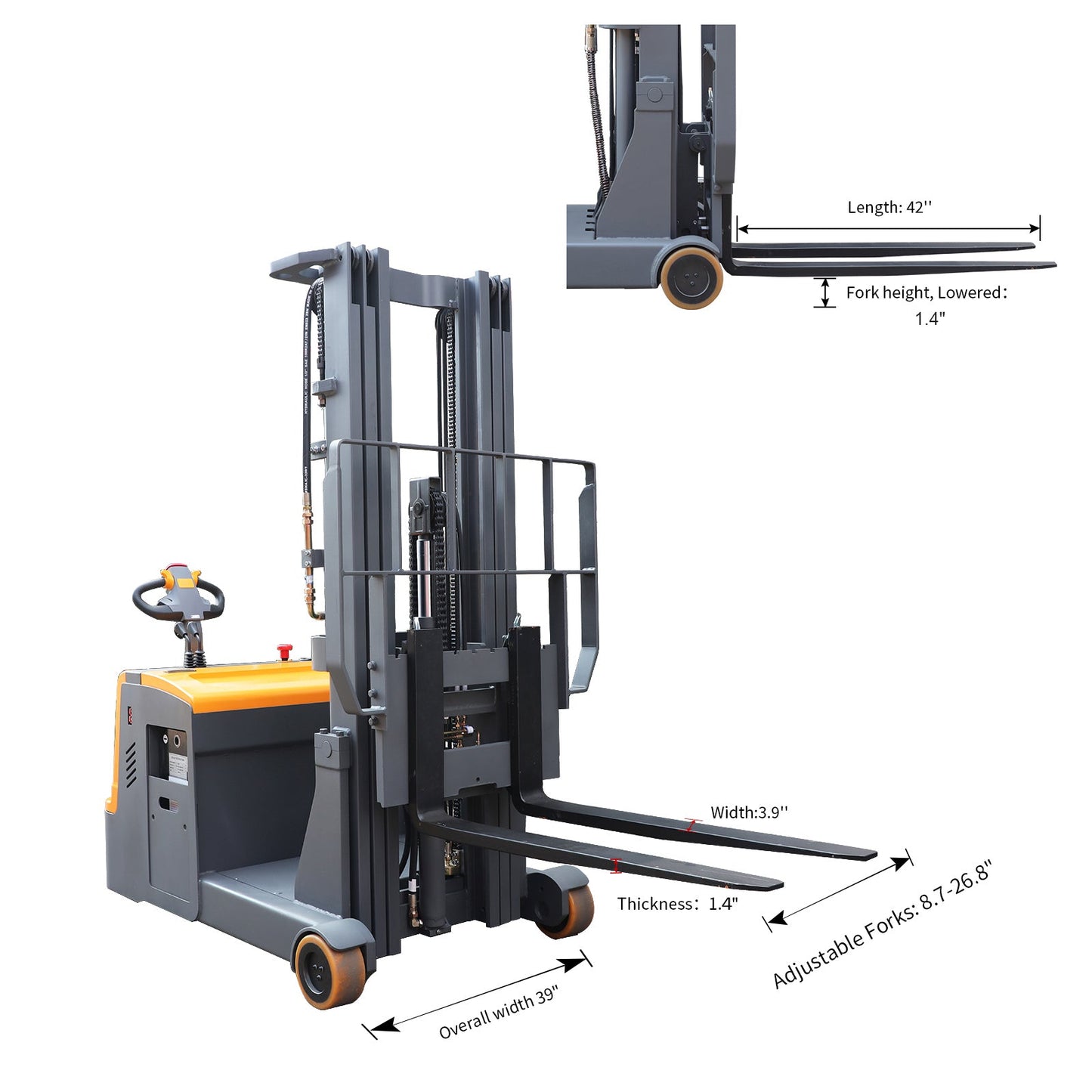 Counterbalanced Stacker A-3032 | 3300lb Capacity | 177in Lift