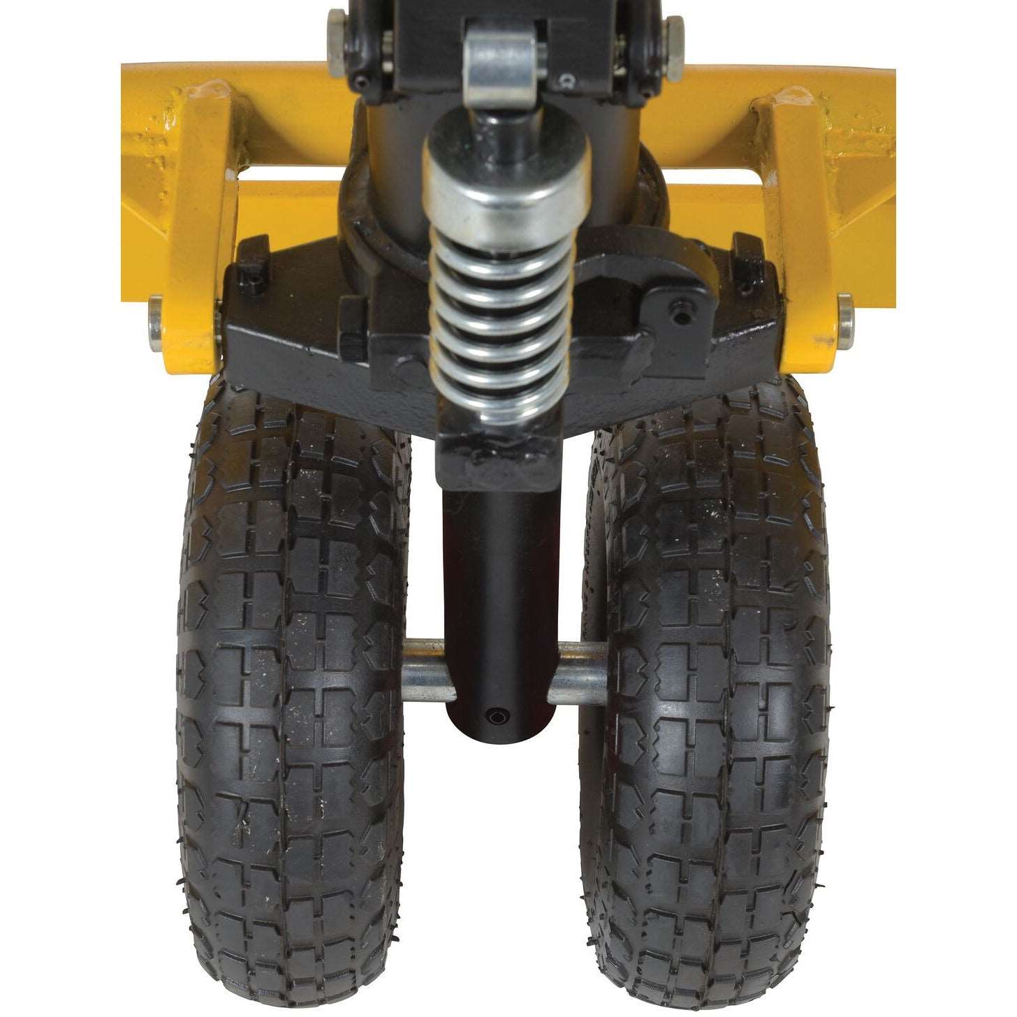 Steel All-Terrain Pallet Truck 32 In. Fork Length 2000 Lb. Capacity Yellow - GoLift Equipment Sales