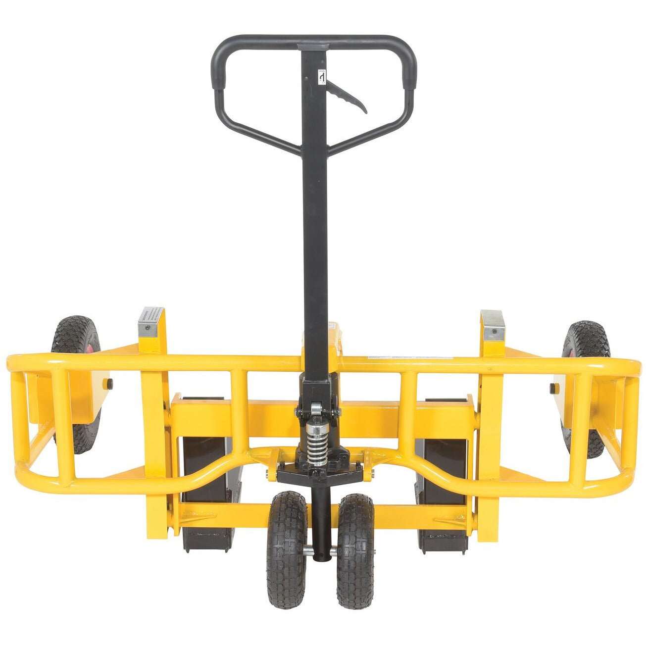 Steel All-Terrain Pallet Truck 32 In. Fork Length 2000 Lb. Capacity Yellow - GoLift Equipment Sales