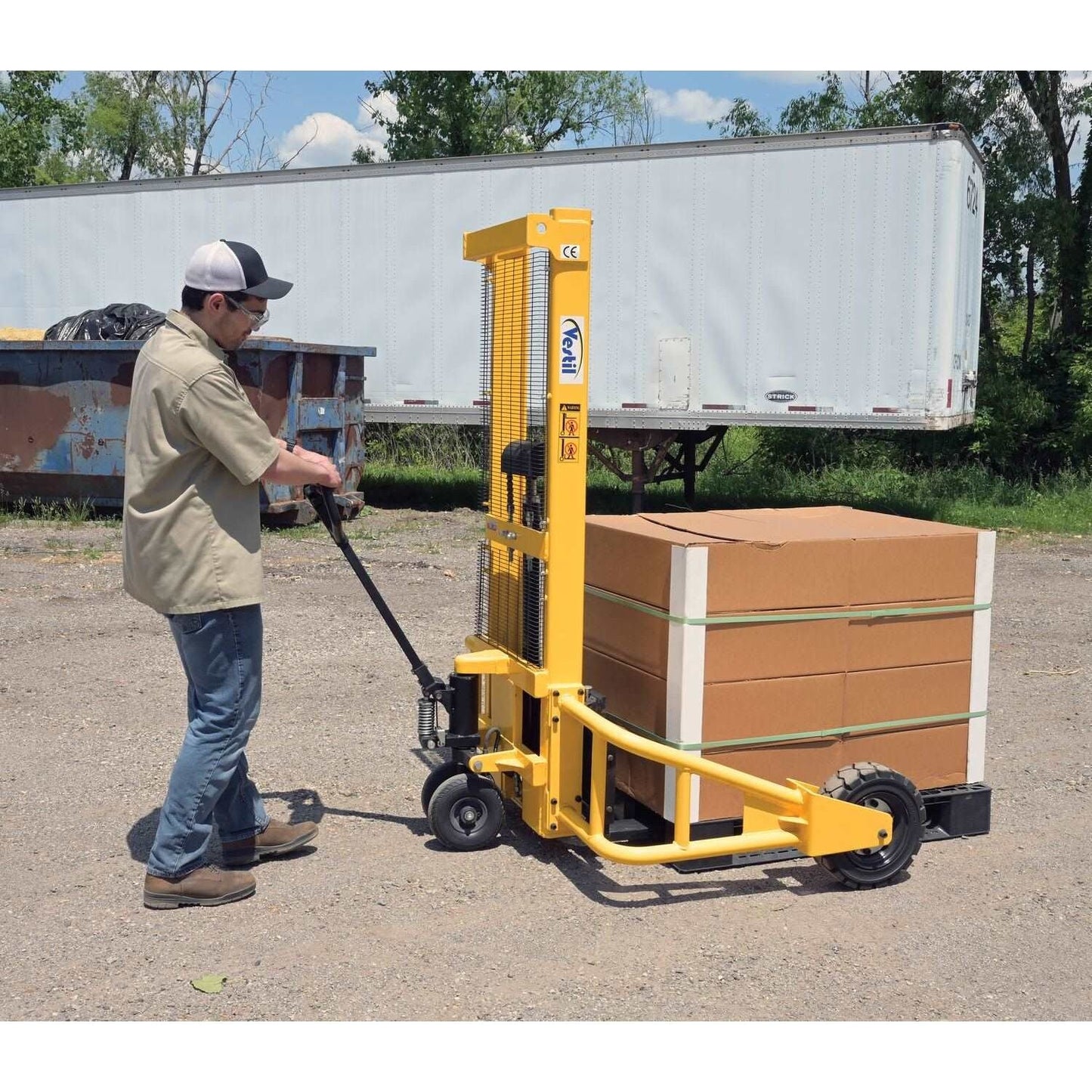 Vestil RT - MS - 62 - AF Manual Rough Terrain Pallet Stacker - GoLift Equipment Sales