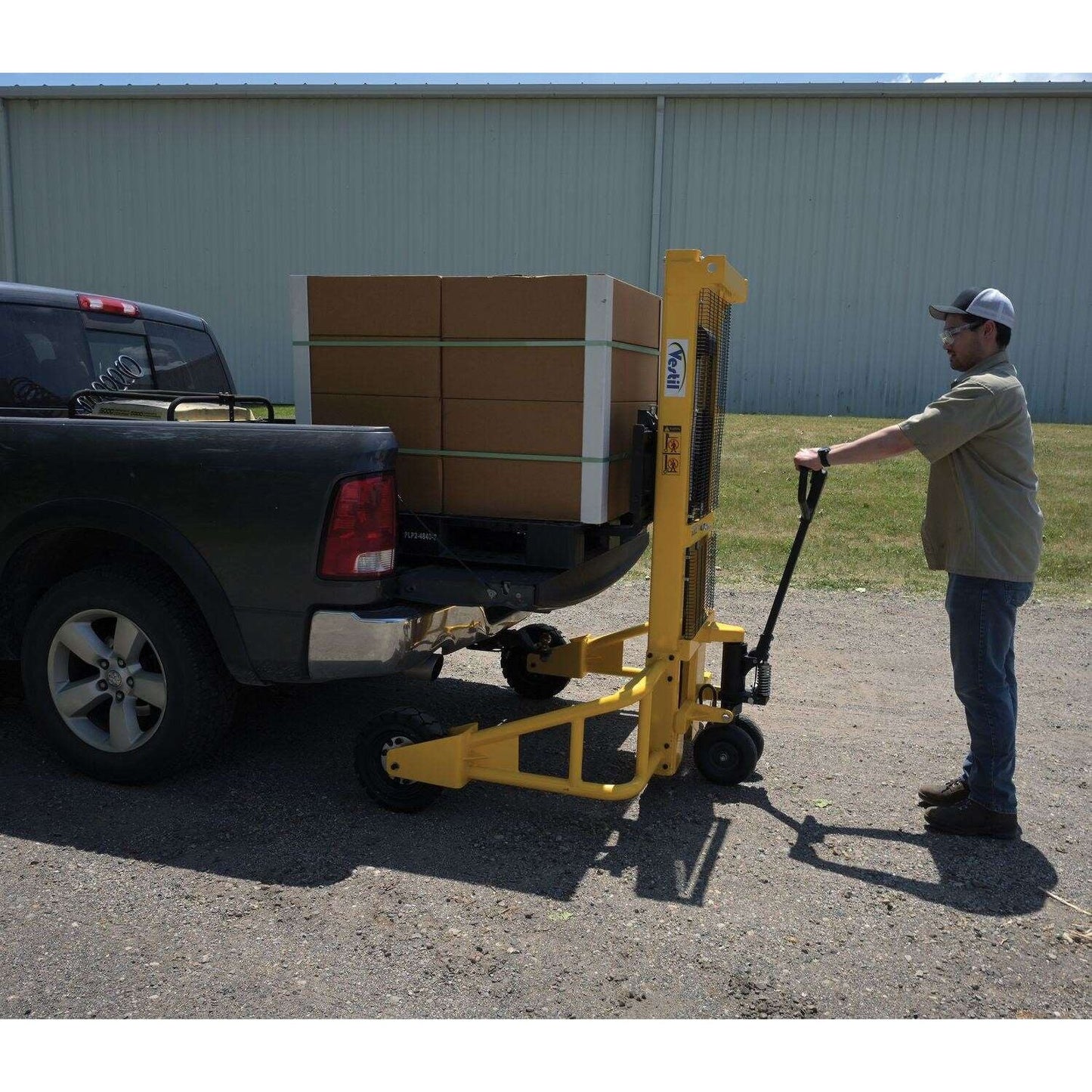 Vestil RT - MS - 62 - AF Manual Rough Terrain Pallet Stacker - GoLift Equipment Sales