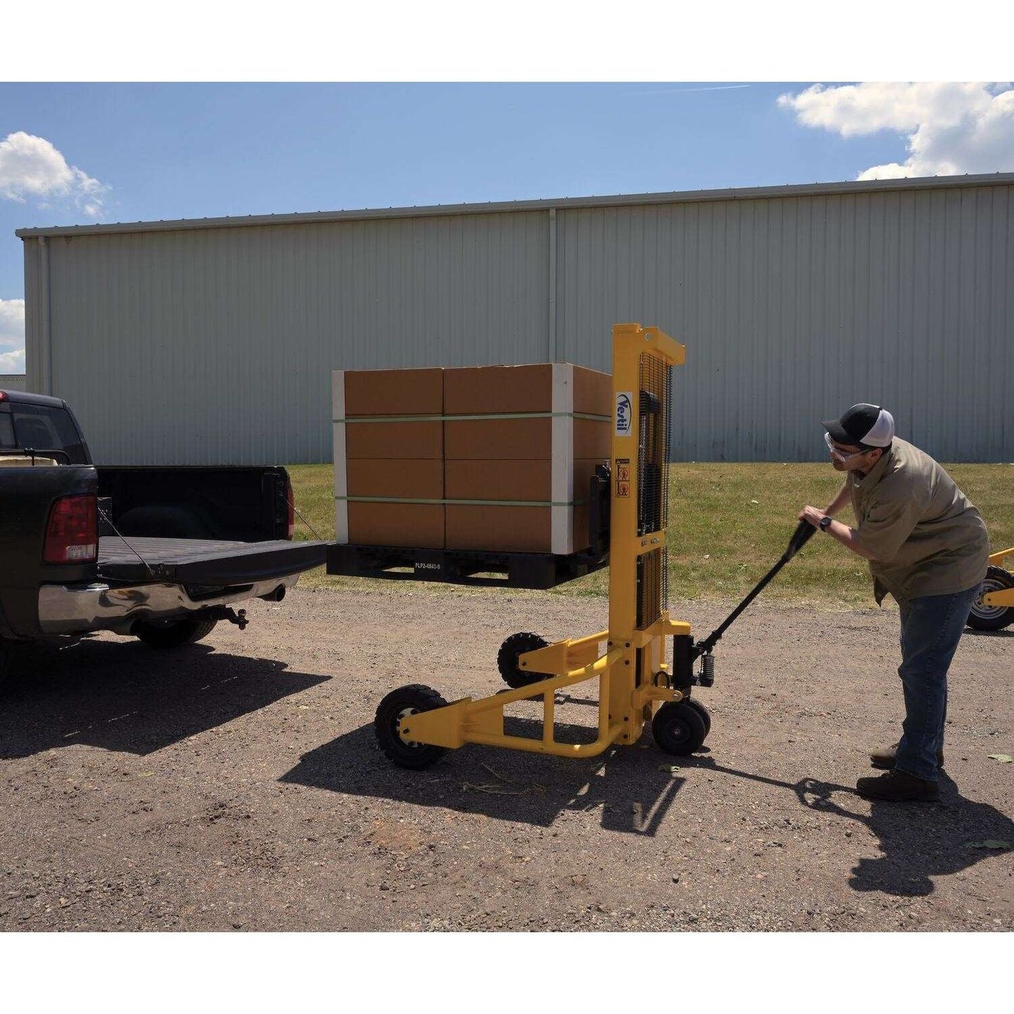 Vestil RT - MS - 62 - AF Manual Rough Terrain Pallet Stacker - GoLift Equipment Sales