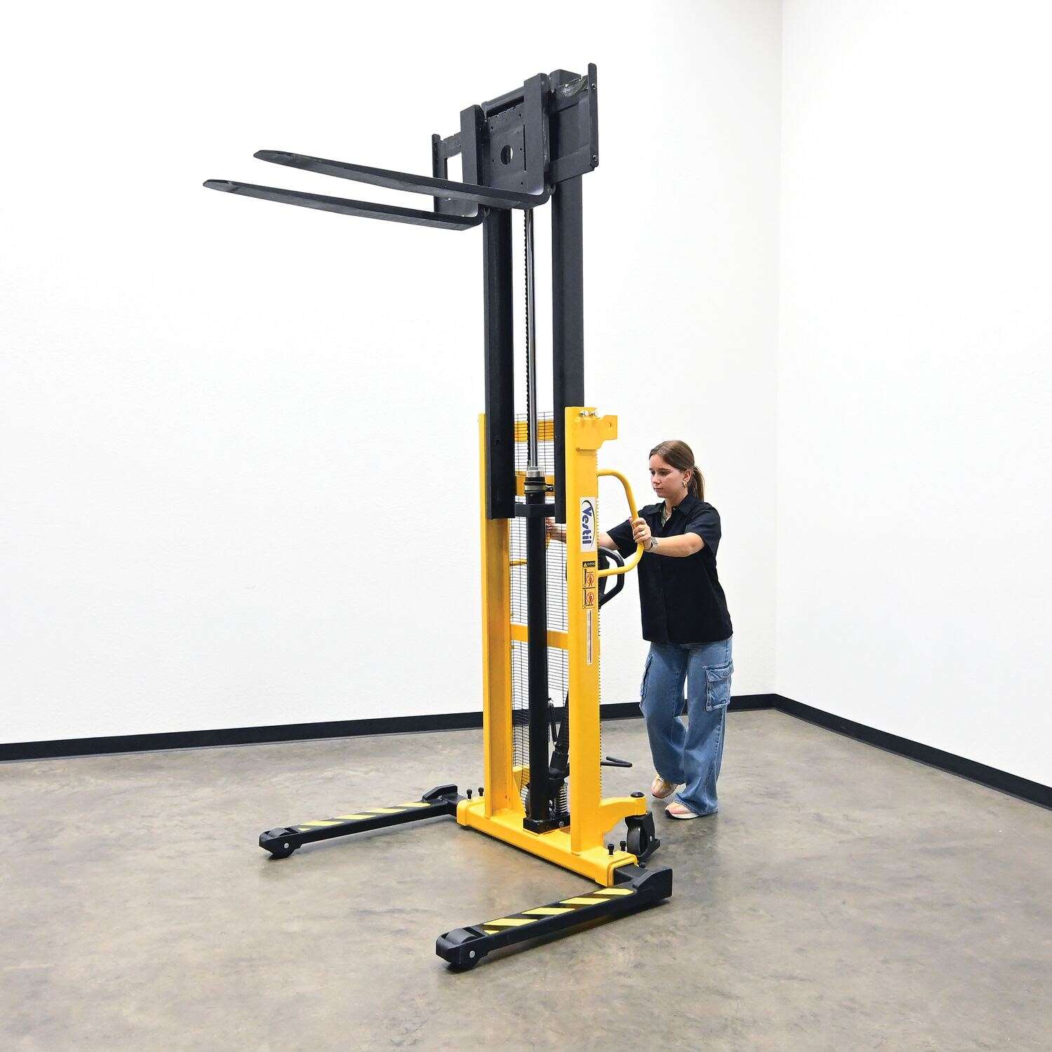 Vestil VHPS - 2200 - AA Steel Manual Stacker Adjustable Legs - GoLift Equipment Sales