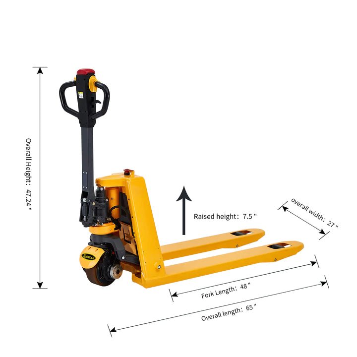 Lithium Full Electric Pallet Jack Lithium Power Pallet Jack 3300lbs Hydraulic Pallet Truck - GoLift Equipment Sales